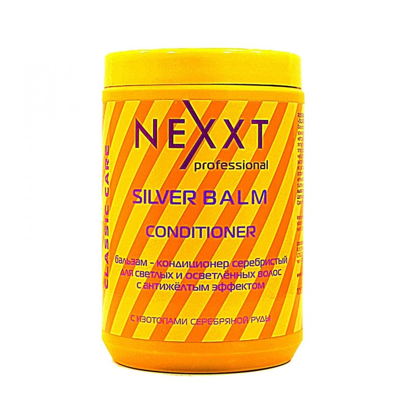 nexxt silver balm / Бальзам кондиционер серебристый для светлых и седых волос с антижёлтым эффектом, 1000 мл Nexxt Silver Balm / Бальзам-кондиционер серебристый для светлых и седых волос с антижёлтым эффектом, 1000 мл — изображение 1