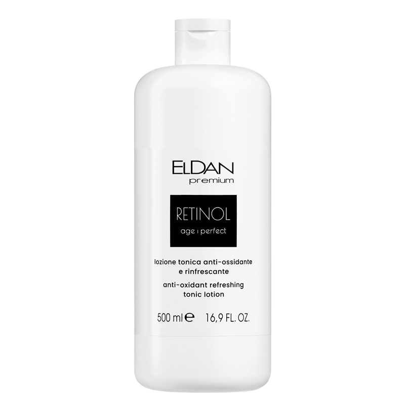 premium anti oxidant refreshing tonic lotion Освежающий тоник лосьон с ретинолом 500 мл eldan Premium Anti-Oxidant Refreshing Tonic Lotion Освежающий тоник-лосьон с ретинолом 500 мл ELDAN — изображение 1