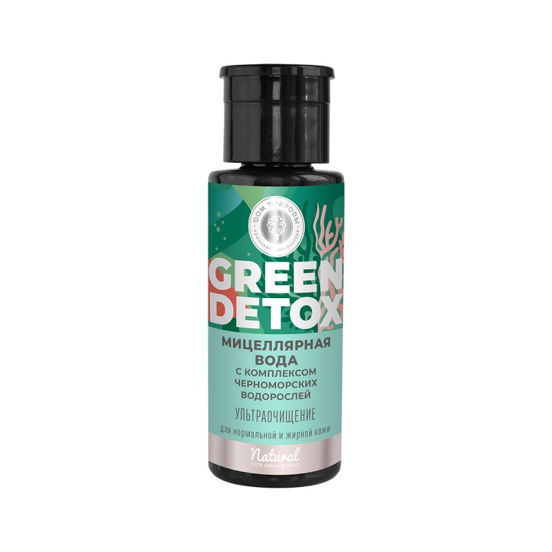 Мицеллярная вода green detox с комплексом черноморских водорослей Ультраочищение для нормальной и жирной кожи, 150г Мицеллярная вода Green Detox с комплексом черноморских водорослей Ультраочищение для нормальной и жирной кожи, 150г — изображение 1