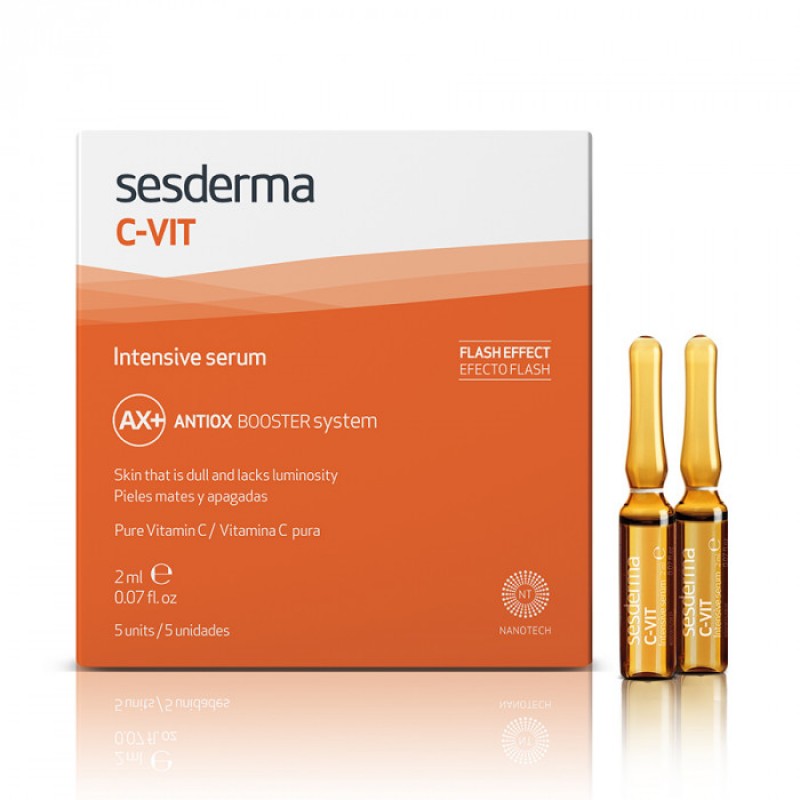 sesderma c vit Интенсивная сыворотка 12% 5 шт по 2 мл SesDerma C-VIT Интенсивная сыворотка 12% 5 шт по 2 мл — изображение 1