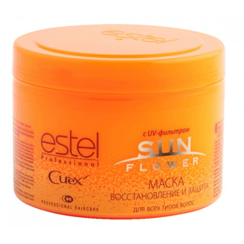 estel curex sunflower, Маска для волос Восстановление и Защита с uv фильтром, 500 мл ESTEL Curex Sunflower, Маска для волос Восстановление и Защита с UV-фильтром, 500 мл — изображение 1