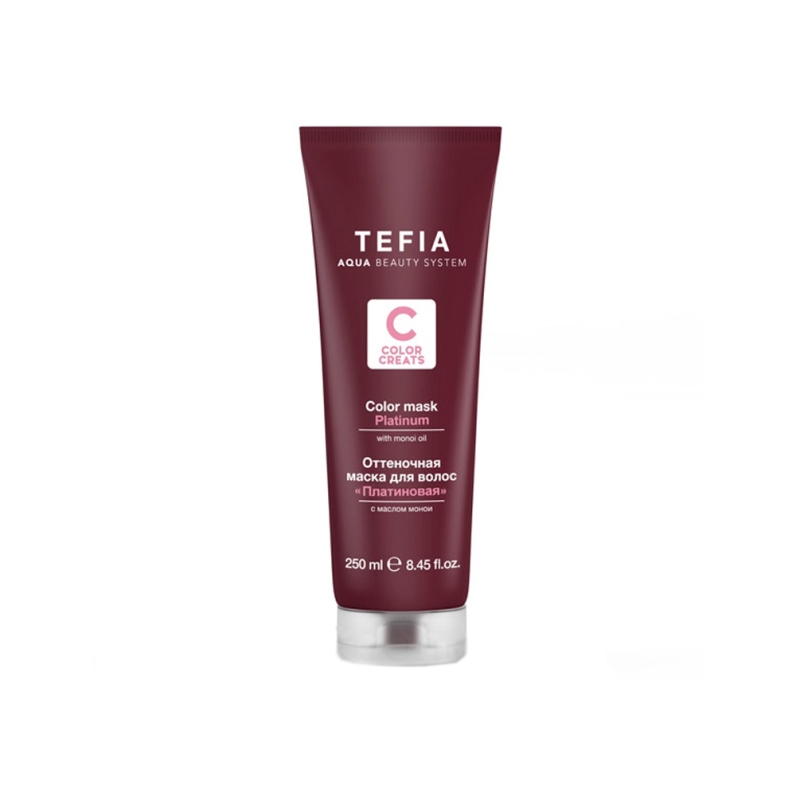 tefia color creats Оттеночная маска для волос Платиновая с маслом монои 250 мл Tefia Color Creats Оттеночная маска для волос Платиновая с маслом монои 250 мл — изображение 1