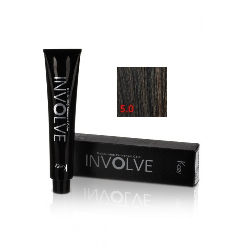 involve color 5.0/5n Стойкая крем краска для волос 100 мл kezy 80005 Involve color 5.0/5N Стойкая крем-краска для волос 100 мл KEZY 80005 — изображение 1