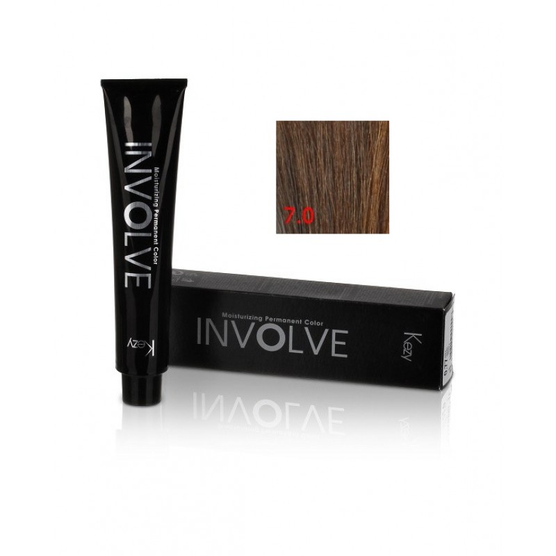 involve color 7.0/7n Стойкая крем краска для волос 100 мл kezy 80007 Involve color 7.0/7N Стойкая крем-краска для волос 100 мл KEZY 80007 — изображение 1