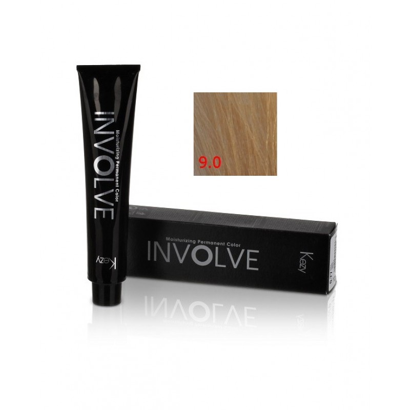involve color 9.0/9n Стойкая крем краска для волос 100 мл kezy 80009 Involve color 9.0/9N Стойкая крем-краска для волос 100 мл KEZY 80009 — изображение 1