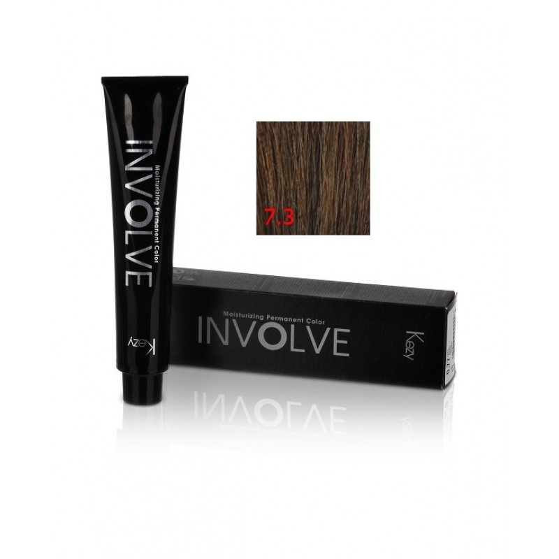 involve color 7.3/7g Стойкая крем краска для волос 100 мл kezy 80073 Involve color 7.3/7G Стойкая крем-краска для волос 100 мл KEZY 80073 — изображение 1