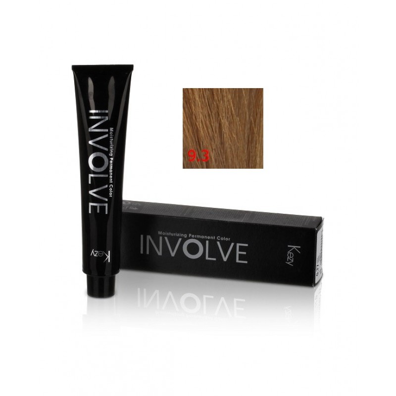 involve color 9.3/9g Стойкая крем краска для волос 100 мл kezy 80093 Involve color 9.3/9G Стойкая крем-краска для волос 100 мл KEZY 80093 — изображение 1