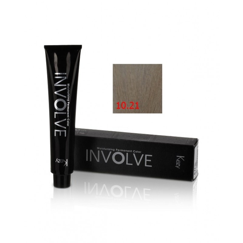 involve color 10.21/10bc Стойкая крем краска для волос 100 мл kezy 801021 Involve color 10.21/10BC Стойкая крем-краска для волос 100 мл KEZY 801021 — изображение 1