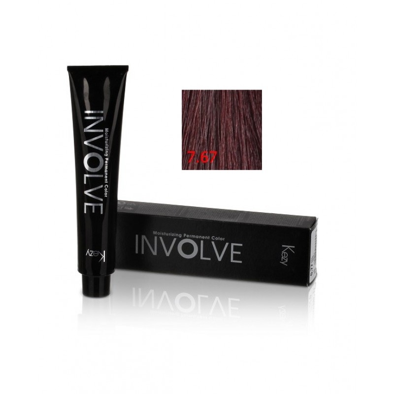 involve color 7.62/7.67/7rrv Стойкая крем краска для волос 100 мл kezy 80107 Involve color 7.62/7.67/7RRV Стойкая крем-краска для волос 100 мл KEZY 80107 — изображение 1