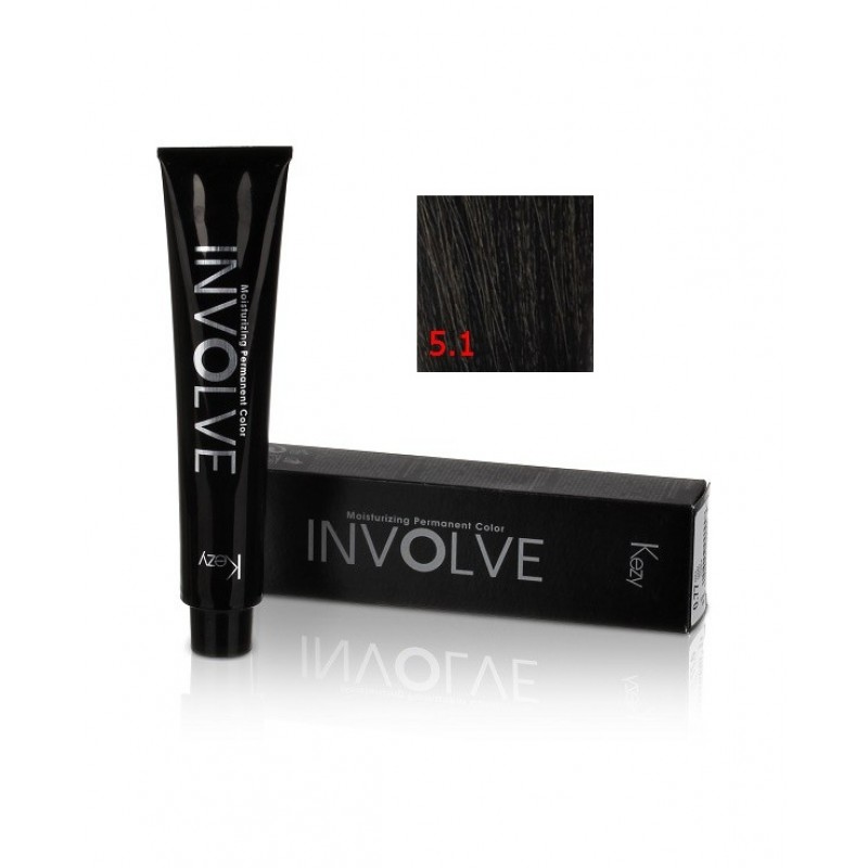 involve color 5.1 Стойкая крем краска для волос 100 мл kezy 80125 Involve color 5.1 Стойкая крем-краска для волос 100 мл KEZY 80125 — изображение 1