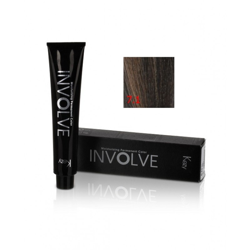 involve color 7.1 Стойкая крем краска для волос 100 мл kezy 80127 Involve color 7.1 Стойкая крем-краска для волос 100 мл KEZY 80127 — изображение 1