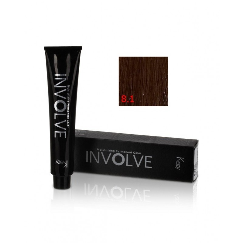 involve color 8.1 Стойкая крем краска для волос 100 мл kezy 80128 Involve color 8.1 Стойкая крем-краска для волос 100 мл KEZY 80128 — изображение 1