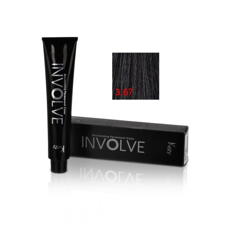 involve color 3.67/3rv Стойкая крем краска для волос 100 мл kezy 80367 Involve color 3.67/3RV Стойкая крем-краска для волос 100 мл KEZY 80367 — изображение 1