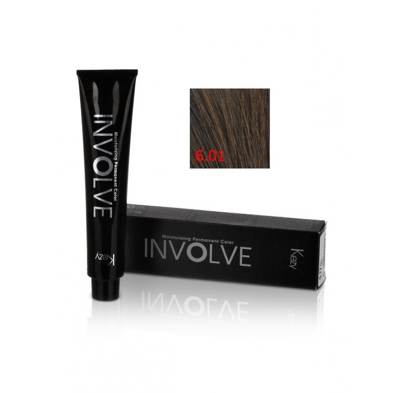 involve color 6.01/6a Стойкая крем краска для волос 100 мл kezy 80601 Involve color 6.01/6A Стойкая крем-краска для волос 100 мл KEZY 80601 — изображение 1