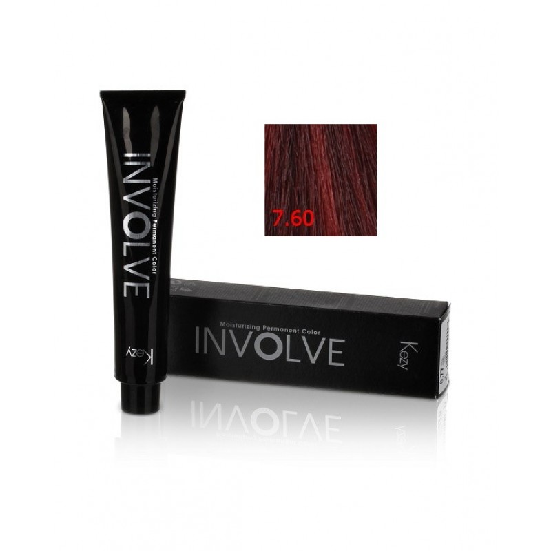 involve color 7.60/7rn Стойкая крем краска для волос 100 мл kezy 80760 Involve color 7.60/7RN Стойкая крем-краска для волос 100 мл KEZY 80760 — изображение 1