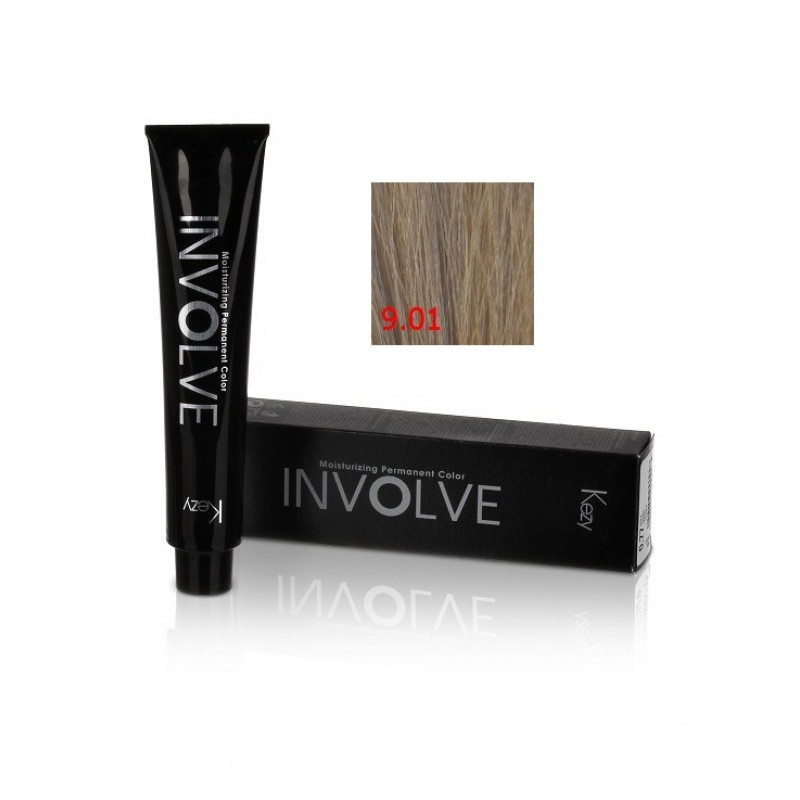 involve color 9.01/9a Стойкая крем краска для волос 100 мл kezy 80901 Involve color 9.01/9A Стойкая крем-краска для волос 100 мл KEZY 80901 — изображение 1