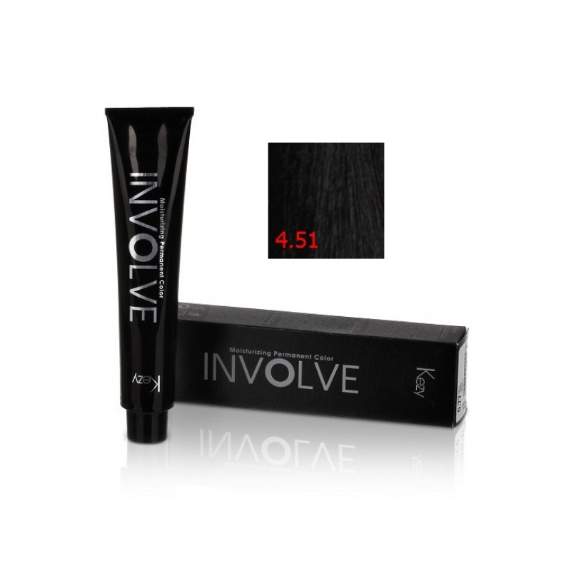 involve color 4.51 Стойкая крем краска для волос 100 мл kezy 80934 Involve color 4.51 Стойкая крем-краска для волос 100 мл KEZY 80934 — изображение 1