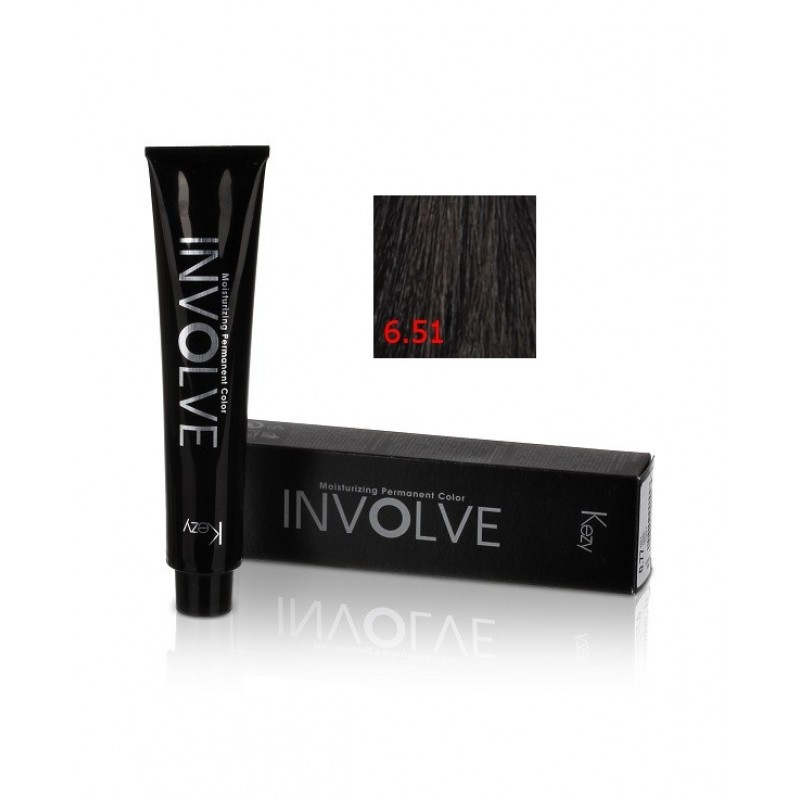 involve color 6.51 Стойкая крем краска для волос 100 мл kezy 80936 Involve color 6.51 Стойкая крем-краска для волос 100 мл KEZY 80936 — изображение 1