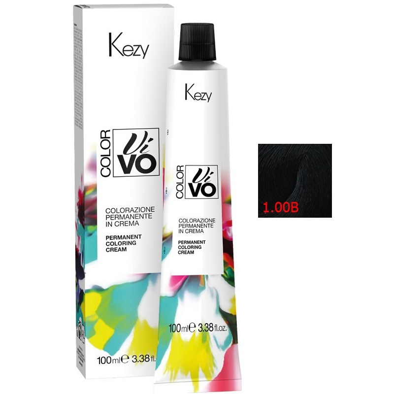 color vivo 1.00b Перманентная крем краска для волос 100 мл kezy 940011 Color Vivo 1.00B Перманентная крем-краска для волос 100 мл KEZY 940011 — изображение 1