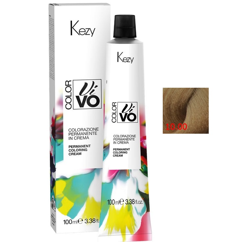 color vivo 10.00 Перманентная крем краска для волос 100 мл kezy 94010 Color Vivo 10.00 Перманентная крем-краска для волос 100 мл KEZY 94010 — изображение 1