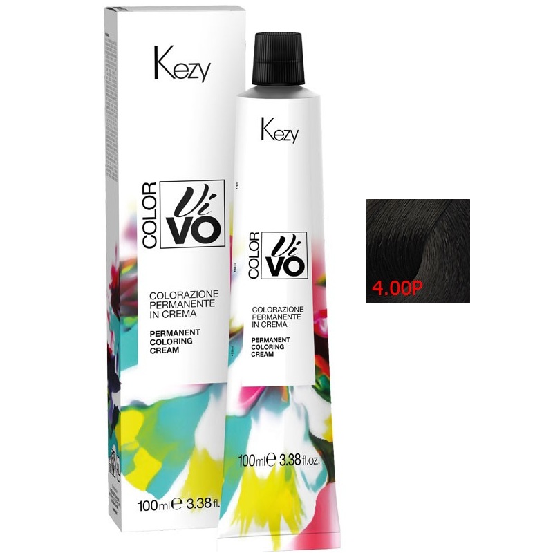 color vivo 4.00p Перманентная крем краска для волос 100 мл kezy 94014 Color Vivo 4.00P Перманентная крем-краска для волос 100 мл KEZY 94014 — изображение 1