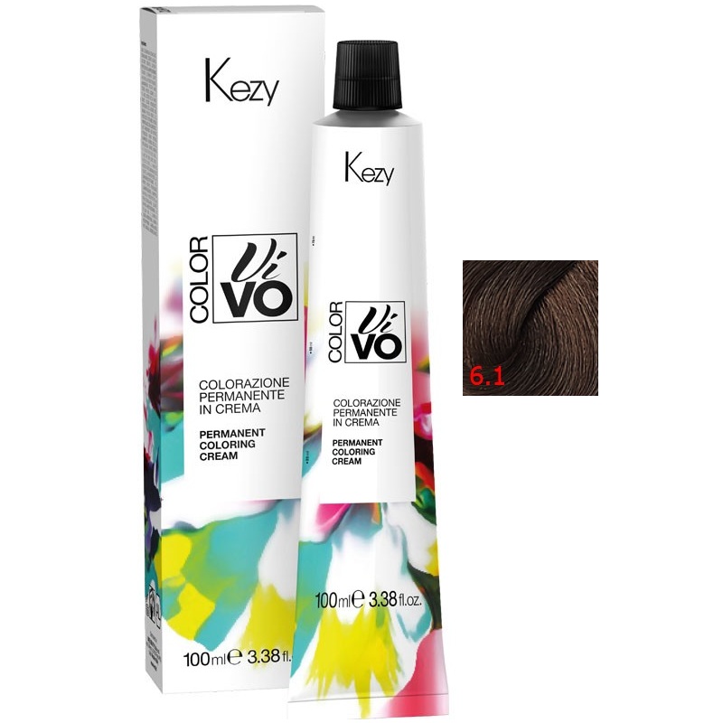 color vivo 6.1 Перманентная крем краска для волос 100 мл kezy 94061 Color Vivo 6.1 Перманентная крем-краска для волос 100 мл KEZY 94061 — изображение 1
