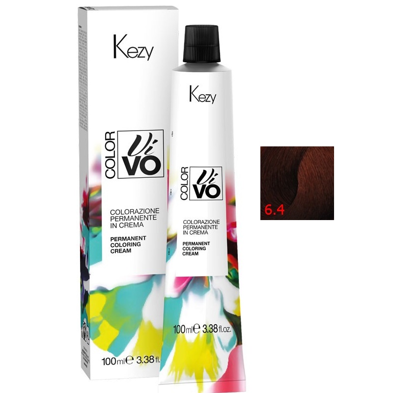 color vivo 6.4 Перманентная крем краска для волос 100 мл kezy 94064 Color Vivo 6.4 Перманентная крем-краска для волос 100 мл KEZY 94064 — изображение 1
