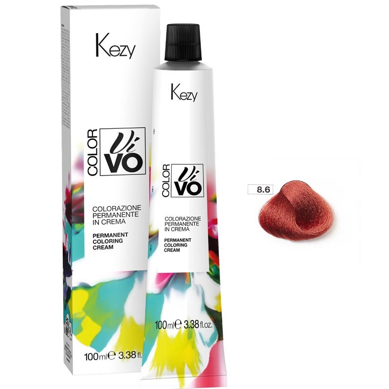 color vivo 8.6 Перманентная крем краска для волос 100 мл kezy 94086 Color Vivo 8.6 Перманентная крем-краска для волос 100 мл KEZY 94086 — изображение 1