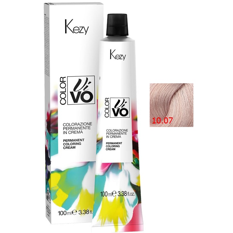 color vivo 10.07 Перманентная крем краска для волос 100 мл kezy 941007 Color Vivo 10.07 Перманентная крем-краска для волос 100 мл KEZY 941007 — изображение 1