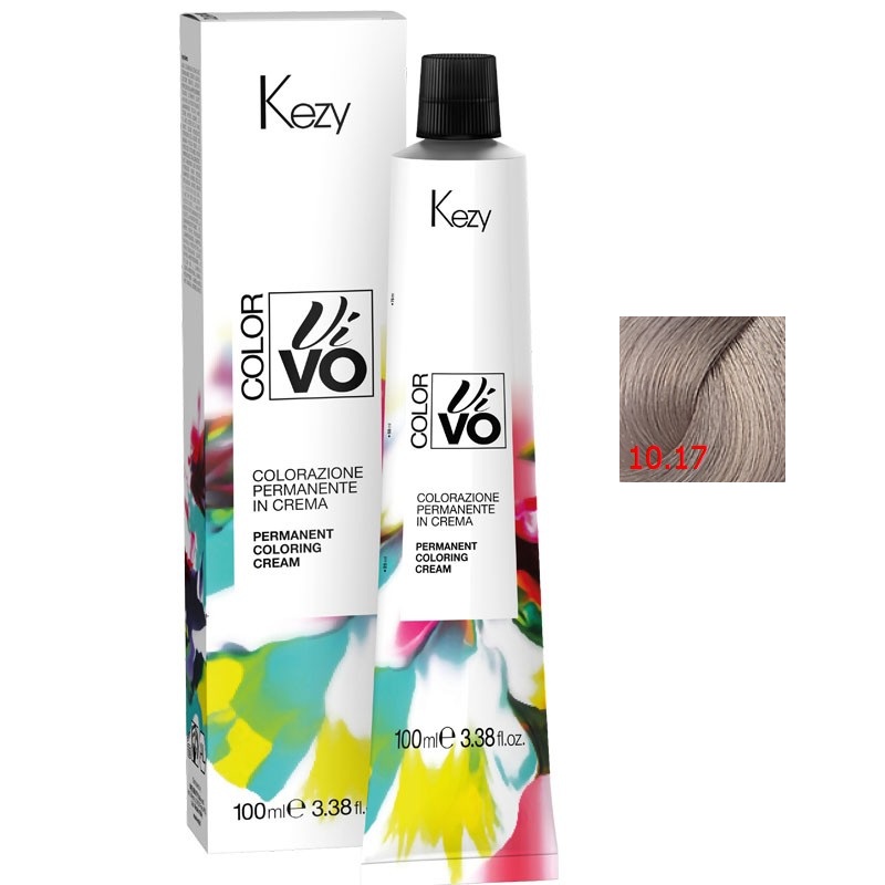 color vivo 10.17 Перманентная крем краска для волос 100 мл kezy 941017 Color Vivo 10.17 Перманентная крем-краска для волос 100 мл KEZY 941017 — изображение 1