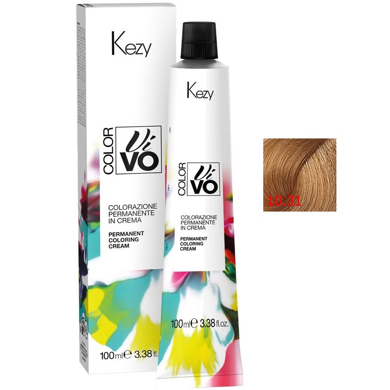 color vivo 10.31 Перманентная крем краска для волос 100 мл kezy 941031 Color Vivo 10.31 Перманентная крем-краска для волос 100 мл KEZY 941031 — изображение 1