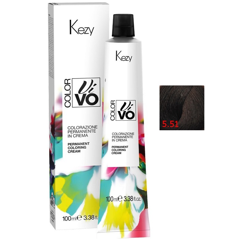 color vivo 5.51 Перманентная крем краска для волос 100 мл kezy 94551 Color Vivo 5.51 Перманентная крем-краска для волос 100 мл KEZY 94551 — изображение 1