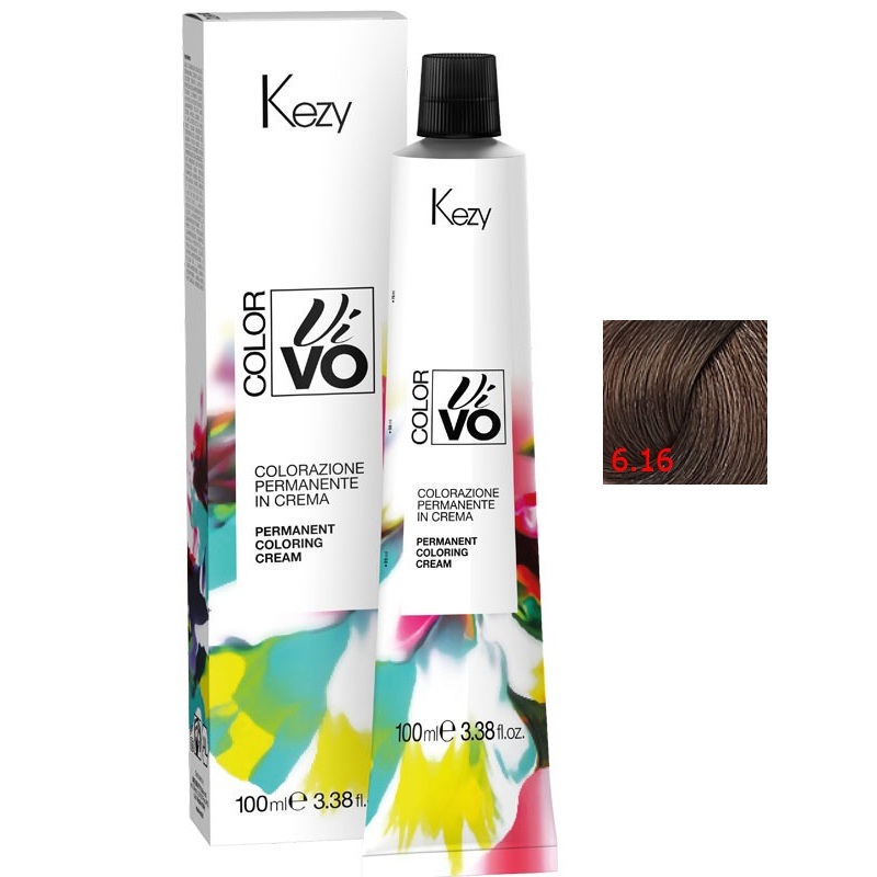 color vivo 6.16 Перманентная крем краска для волос 100 мл kezy 94616 Color Vivo 6.16 Перманентная крем-краска для волос 100 мл KEZY 94616 — изображение 1