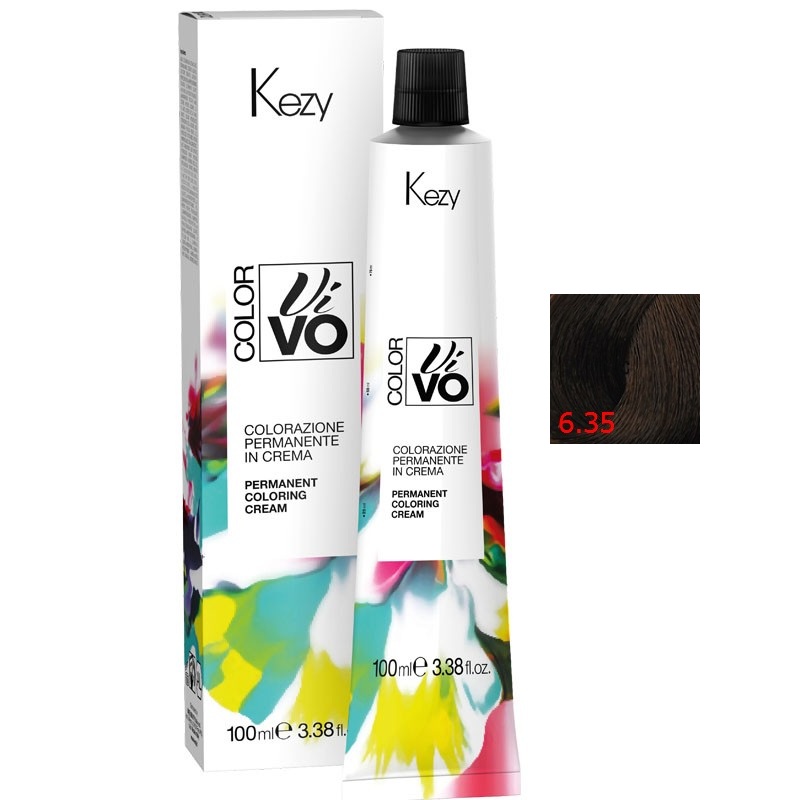 color vivo 6.35 Перманентная крем краска для волос 100 мл kezy 94635 Color Vivo 6.35 Перманентная крем-краска для волос 100 мл KEZY 94635 — изображение 1