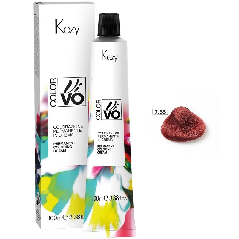 color vivo 7.65 Перманентная крем краска для волос 100 мл kezy 94765 Color Vivo 7.65 Перманентная крем-краска для волос 100 мл KEZY 94765 — изображение 1