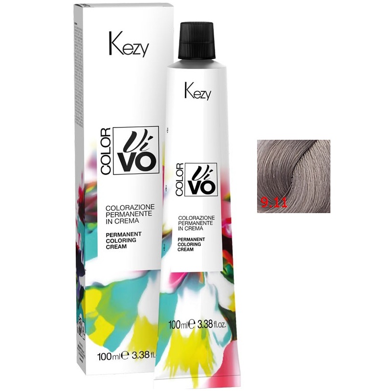 color vivo 9.11 Перманентная крем краска для волос 100 мл kezy 949111 Color Vivo 9.11 Перманентная крем-краска для волос 100 мл KEZY 949111 — изображение 1