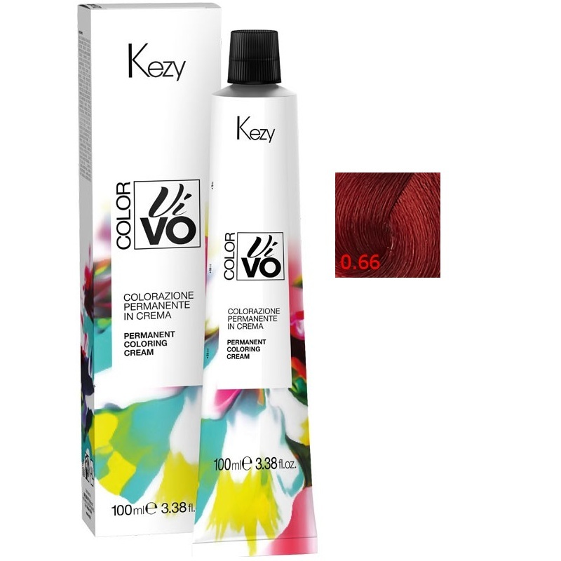 color vivo Перманентная крем краска для волос 0.66 Красный интенсивный 100 мл kezy Color Vivo Перманентная крем-краска для волос 0.66 Красный интенсивный 100 мл KEZY — изображение 1