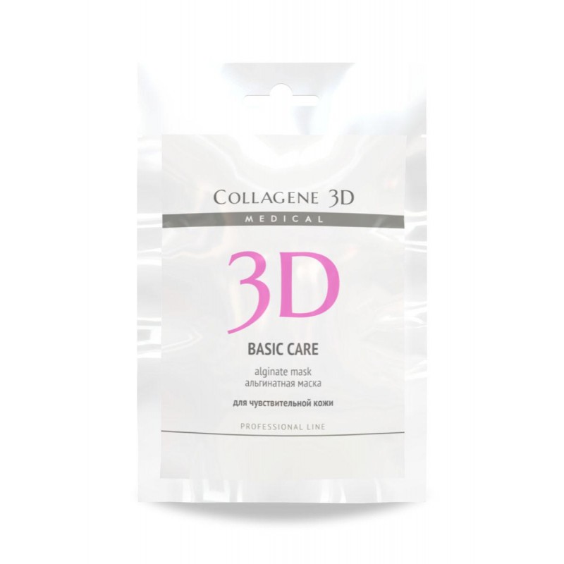 Альгинатная маска для лица и тела basic care с розовой глиной, 30 гр,, collagene 3d medical Альгинатная маска для лица и тела BASIC CARE с розовой глиной, 30 гр,, COLLAGENE 3D Medical — изображение 1