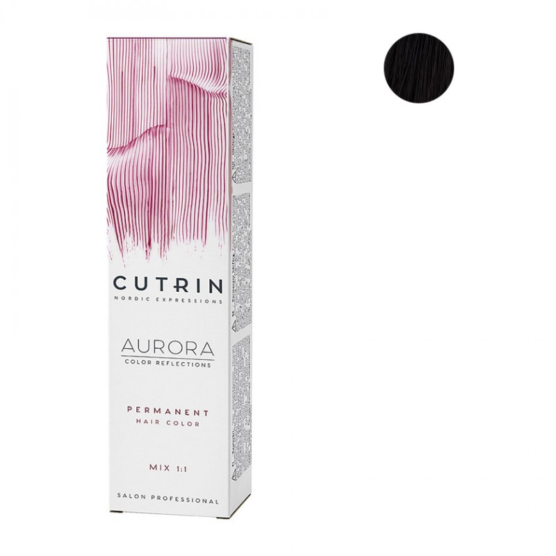 cutrin aurora Крем краска для волос 4.7, Черный кофе 60 мл CUTRIN Aurora Крем-краска для волос 4.7, Черный кофе 60 мл — изображение 1
