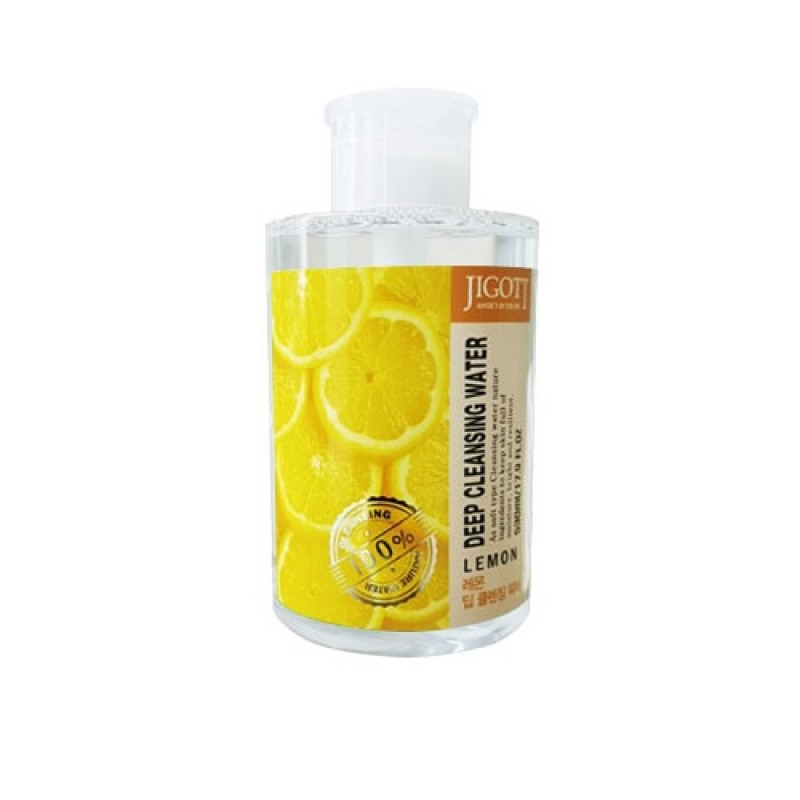 deep cleansing water lemon Жидкость для снятия макияжа лимон 530 мл jigott 280337 Deep Cleansing Water Lemon Жидкость для снятия макияжа лимон 530 мл JIGOTT 280337 — изображение 1