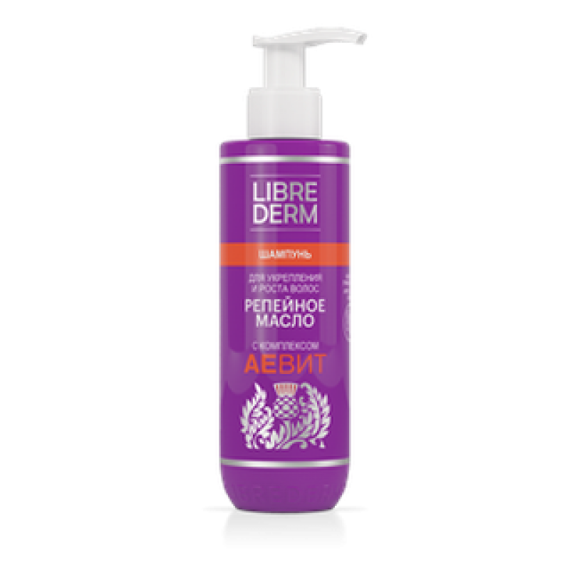 librederm vitamins aevit Шампунь репейный для укрепления и роста волос 200 мл LIBREDERM VITAMINS AEVIT Шампунь репейный для укрепления и роста волос 200 мл — изображение 1