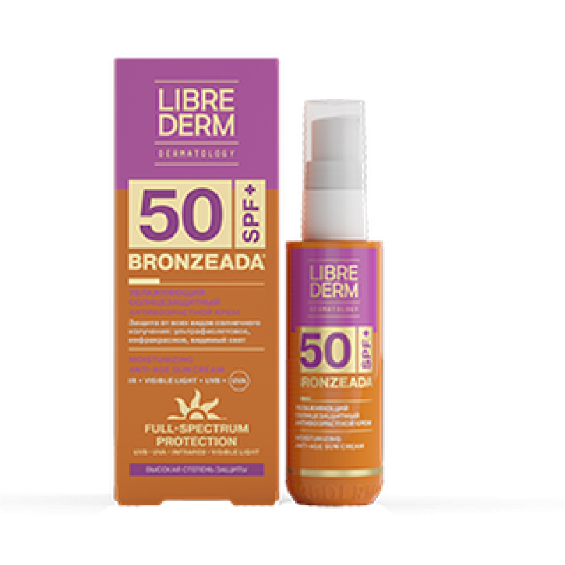 librederm bronzeada Крем солнцезащитный spf50 анти эйдж увлажняющий 50 мл LIBREDERM BRONZEADA Крем солнцезащитный spf50 анти эйдж увлажняющий 50 мл — изображение 1