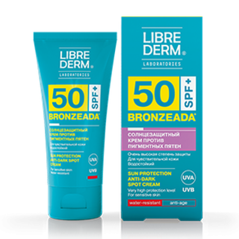 librederm bronzeada Крем солнцезащитный для лица и тела против пигментных пятен spf50 50 мл LIBREDERM BRONZEADA Крем солнцезащитный для лица и тела против пигментных пятен spf50 50 мл — изображение 1
