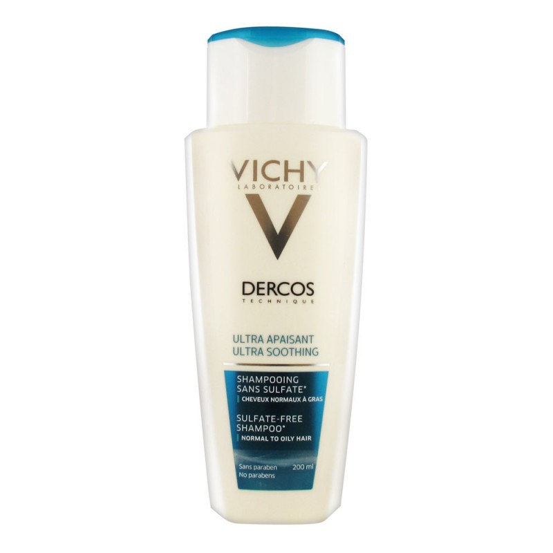 vichy dercos Шампунь успокаивающий без сульфатов для чувствительной кожи головы для нормальных и жирных волос 200 мл Vichy Dercos Шампунь успокаивающий без сульфатов для чувствительной кожи головы для нормальных и жирных волос 200 мл — изображение 1