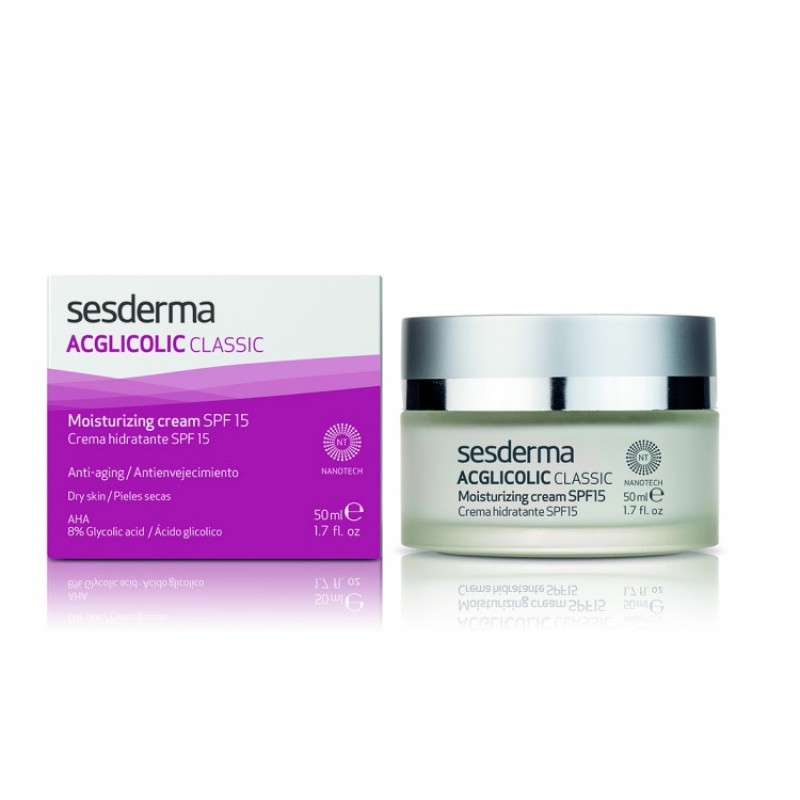 sesderma acglicolic classic Увлажняющий крем, СЗФ 15 50 мл SesDerma ACGLICOLIC Classic Увлажняющий крем, СЗФ 15 50 мл — изображение 1