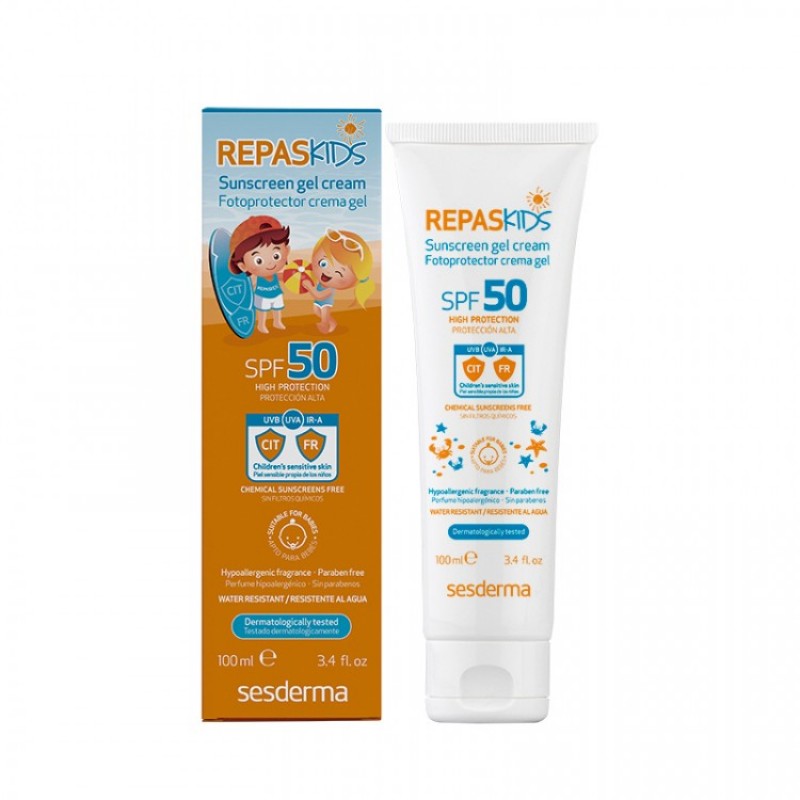 sesderma repaskids spf 50 Солнцезащитный крем гель 100 мл SesDerma REPASKIDS SPF 50 Солнцезащитный крем-гель 100 мл — изображение 1