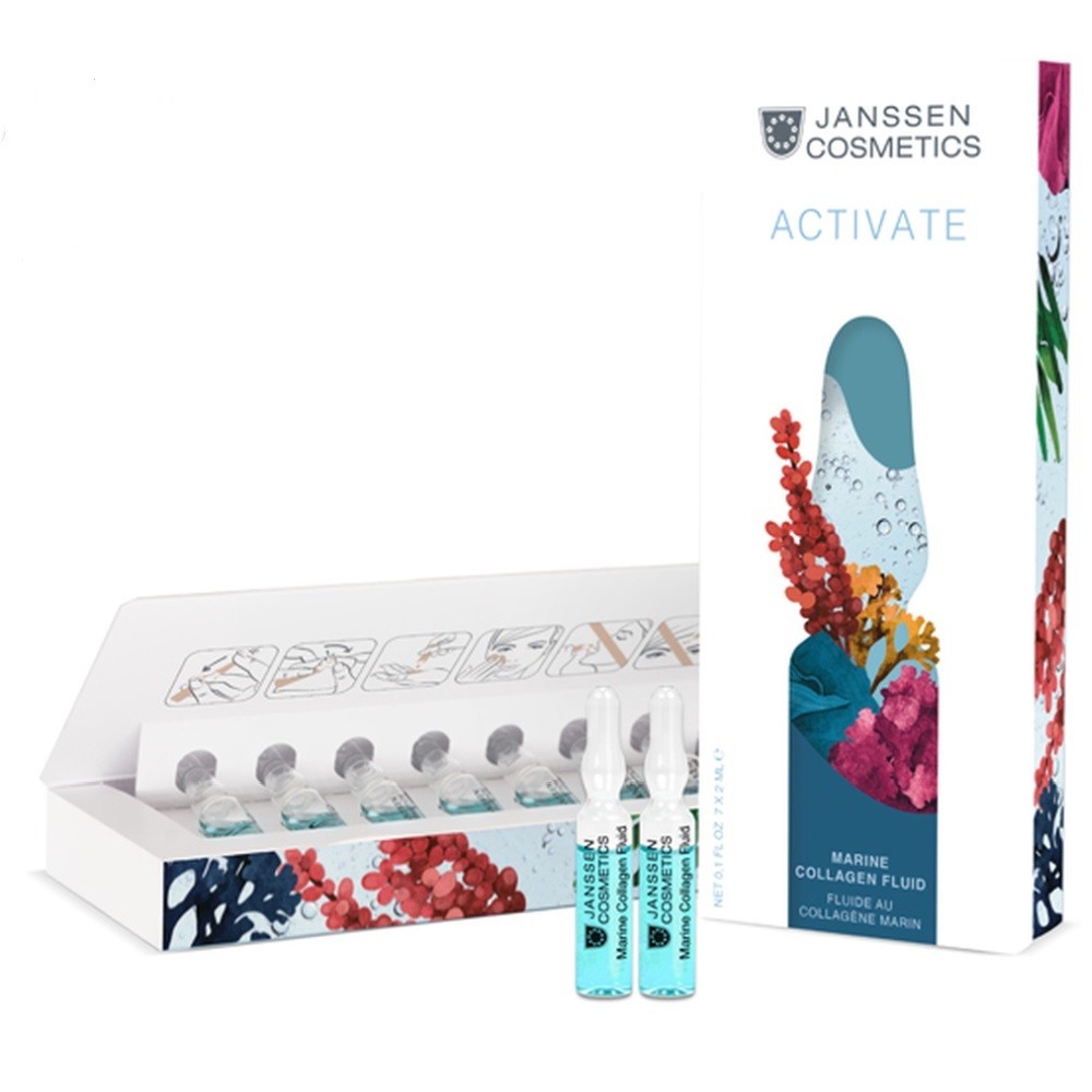 janssen marine collagen fluid Укрепляющий лифтинг конентрат с морским коллагеном 7*2 мл JANSSEN Marine Collagen Fluid Укрепляющий лифтинг-конентрат с морским коллагеном 7*2 мл — изображение 1