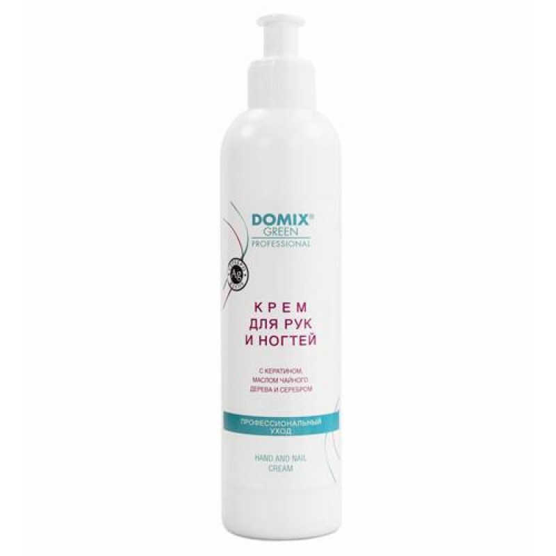 domix green Крем для рук и ногтей с кератином и маслом чайного дерева 250 мл DOMIX GREEN Крем для рук и ногтей с кератином и маслом чайного дерева 250 мл — изображение 1