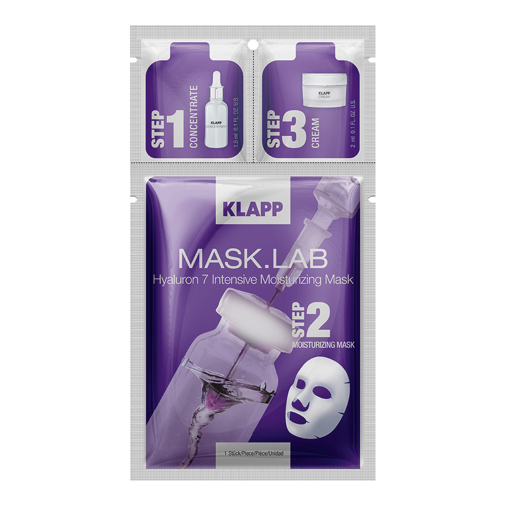 klapp 3 х компонентный набор hyaluron 7 intensive moisturizing mask 3 упак Klapp 3-х компонентный набор HYALURON 7 INTENSIVE MOISTURIZING MASK 3 упак — изображение 1