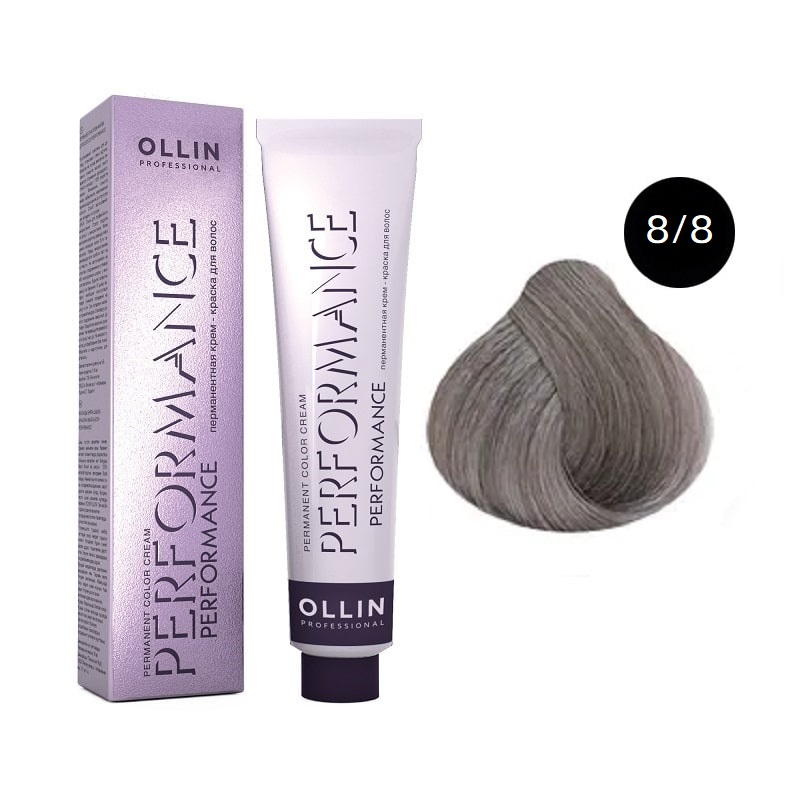 ollin performance Перманентная крем краска для волос 8/8 светло русый жемчужный 60 мл OLLIN Performance Перманентная крем-краска для волос 8/8 светло-русый жемчужный 60 мл — изображение 1
